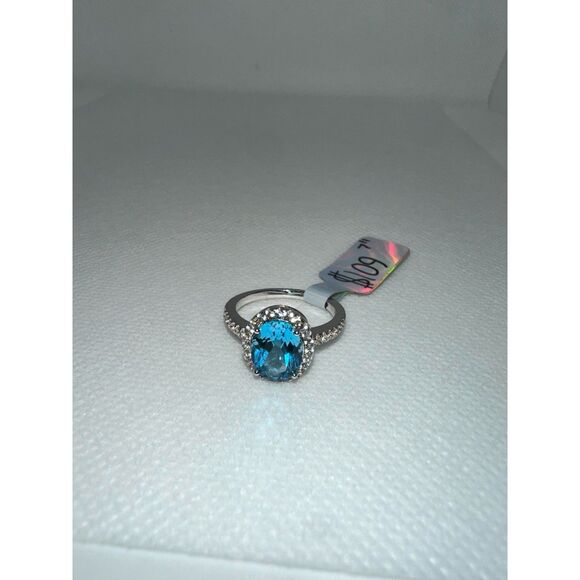 Statement LG 2.6 Ct Topaz and Sapphire Ring - Picture 1 of 7